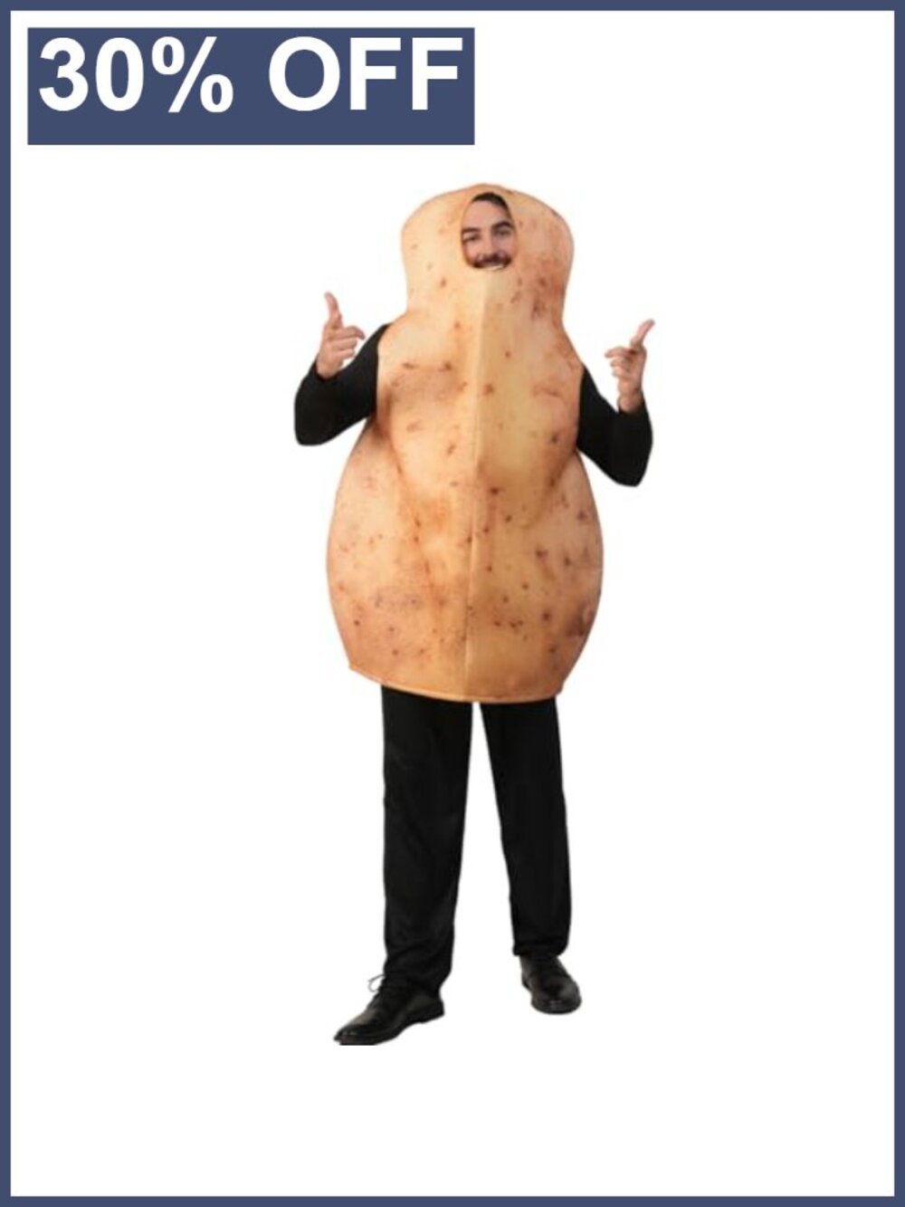 Men's Potato Costume Jumpsuit One Size Halloween Role Play